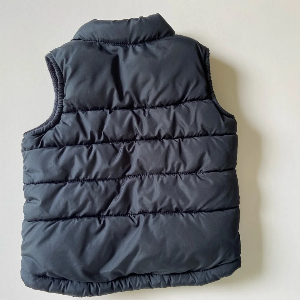 Old Navy Toddler Frost Free Puffy Vest Navy Blue 12-18m
